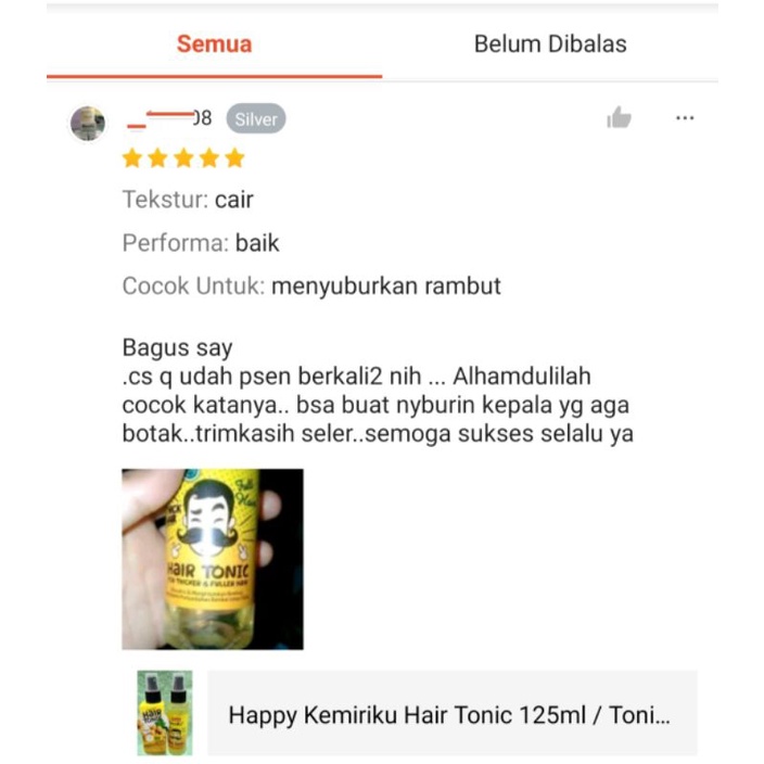 Happy Kemiriku Hair Tonic 125ml / Tonic Kemiri / penyubur rambut