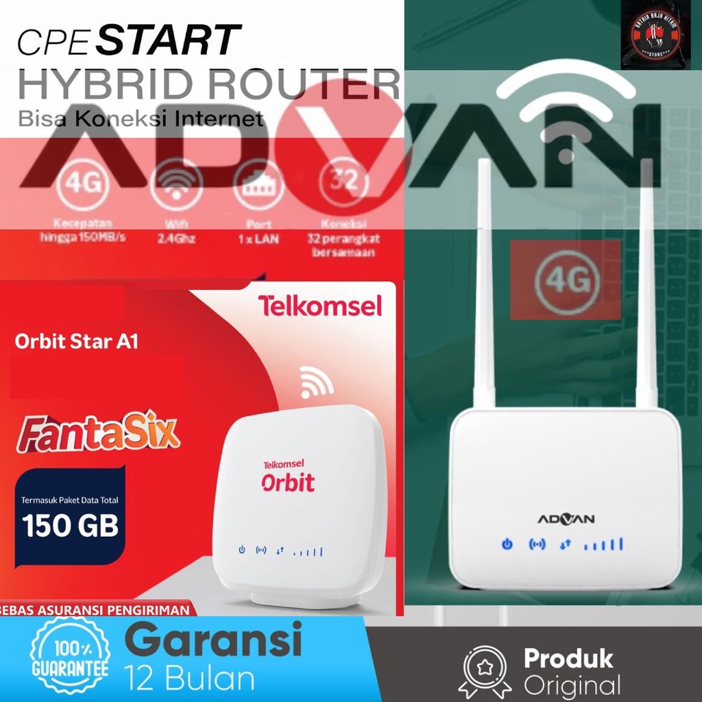Telkomsel Orbit Star A1 - CPE - Fantasix Modem WiFi 4G Router