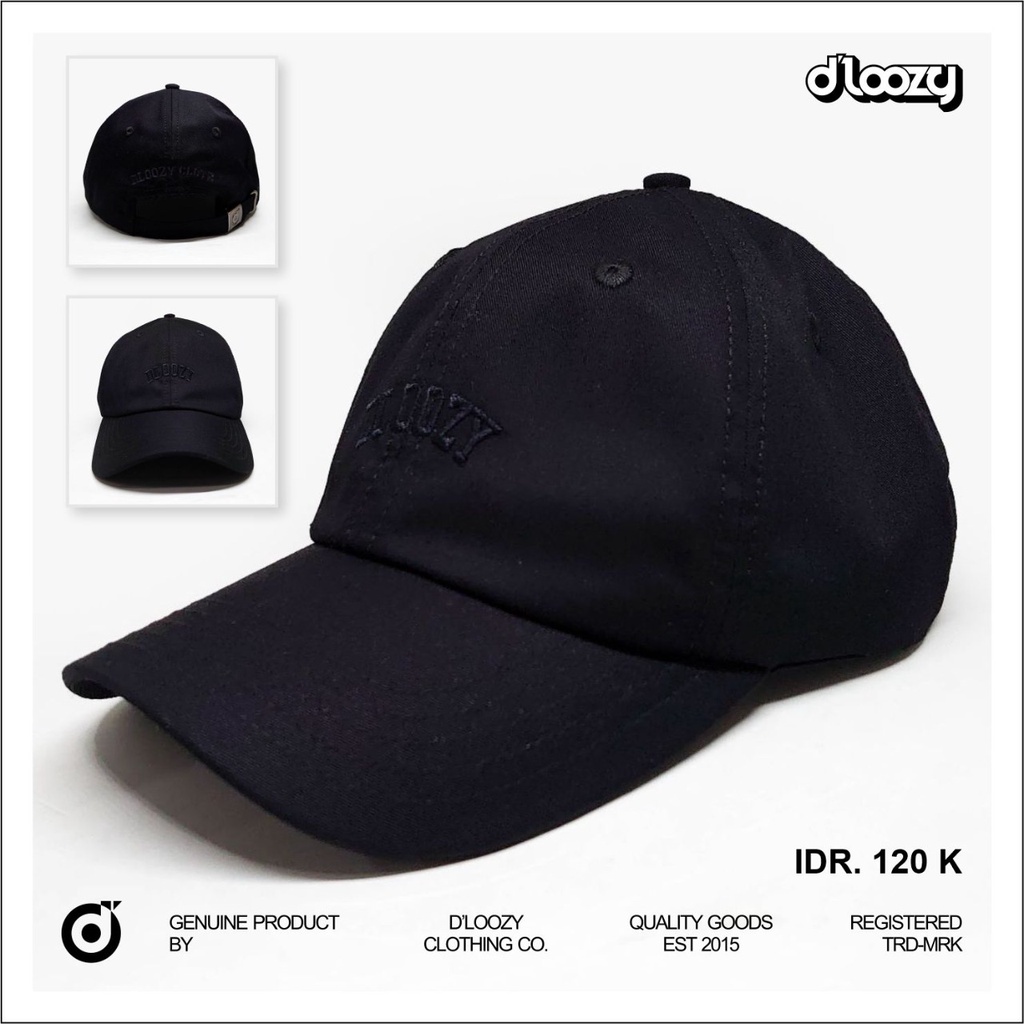 DLOOZY Topi Baseball Caps Hats Hitam Dlz06