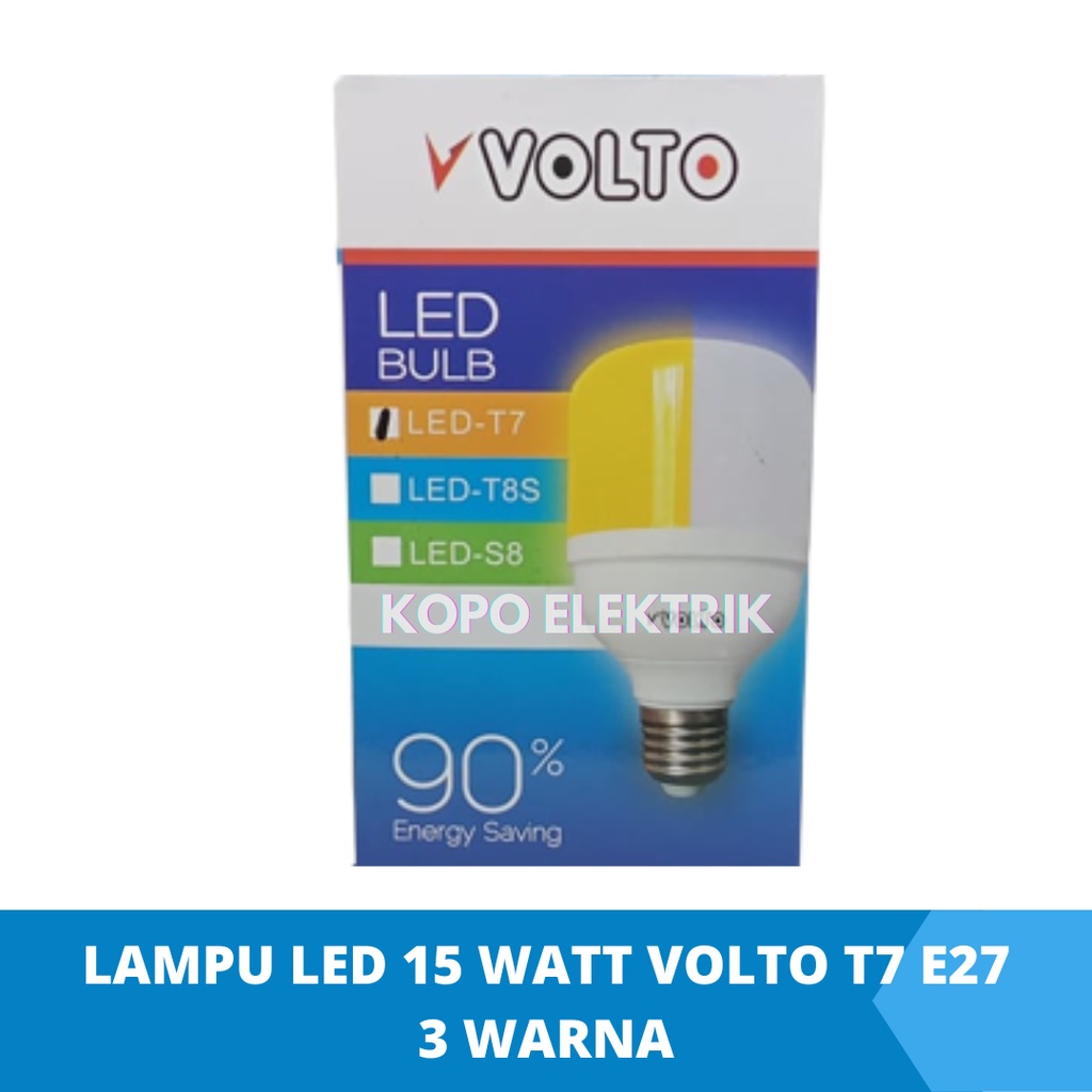 Lampu Led 15 Watt Volto T7 E27 3 Warna