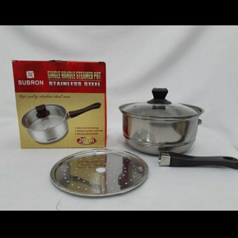 PRODUK- PANCI KUKUS SUBRON 20CM PANCI STAINLESS PANCI SUSU STEAMED POT PANCI KUKUSAN PANCI SUBRON .