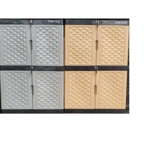 ⚡TOK SIAP 【COD LEMARI PLASTIK MINIMALIS SERBAGUNA SUSUN 2 ARTHA-TABITHA FULL KUNCI