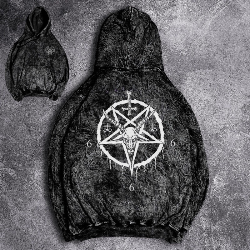 Jaket Pria Hoodie Sandwash Motif Merch Casual Good Brand Quality Washed Grey