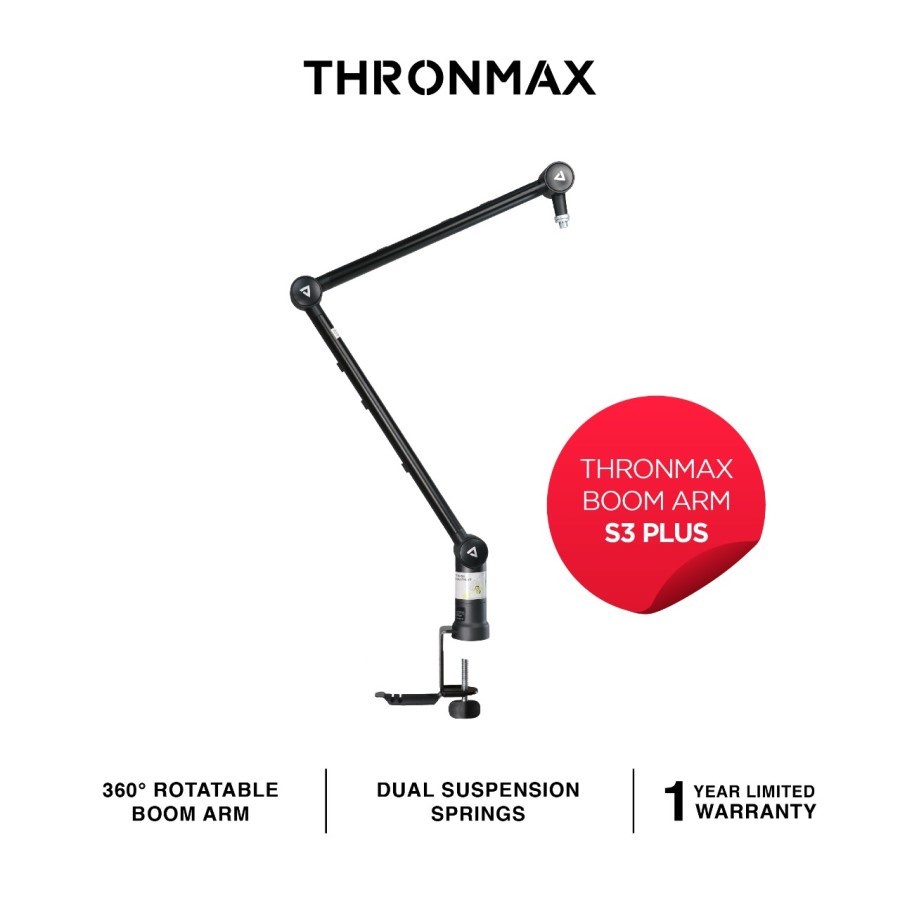 Thronmax Zoom S3+ Plus Microphone Boom Arm Stand Microphones Gantungan Mic