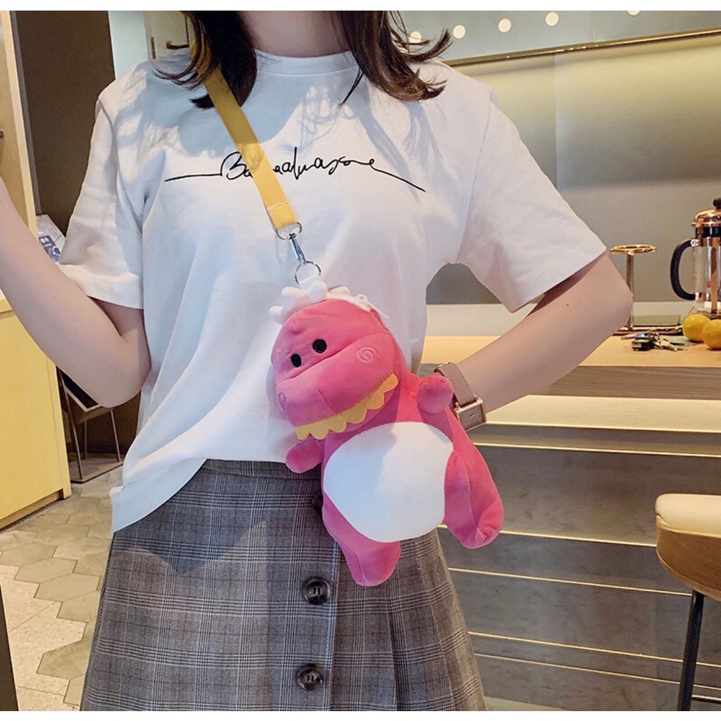 TAS DINOSAURUS Boneka SELEMPANG Kartun BAHAN PLUSH Bag TAS DINO LUCU WANITA CEWEK