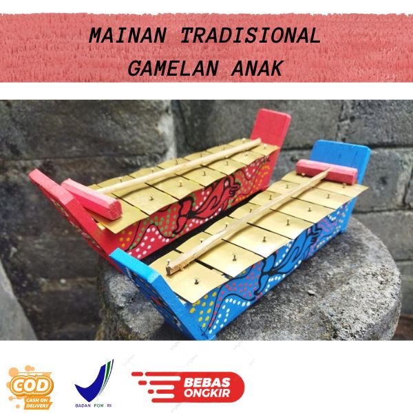 COD / Mainan Anak Gamelan Alat Musik Tradisional / Xylophone / Gambang / Gamelan Mini Saron / Alat M