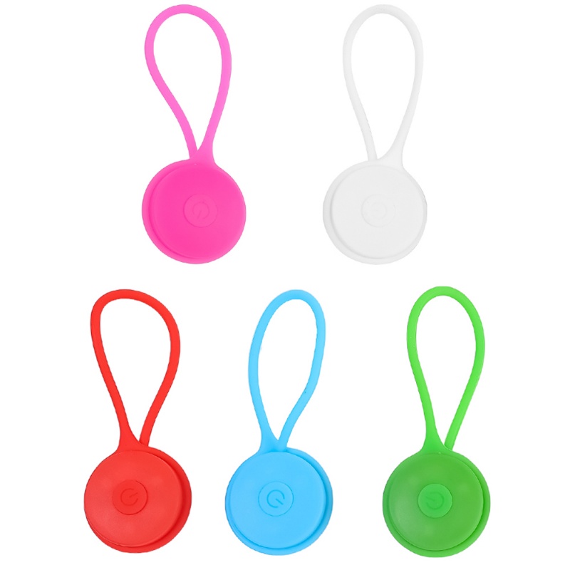 3mode Silikon Lampu Sepeda LED Kedip/Tahan Air Visibilitas Tinggi Hiking Lamp Kancing Bertenaga Baterai Liontin Tas Sekolah