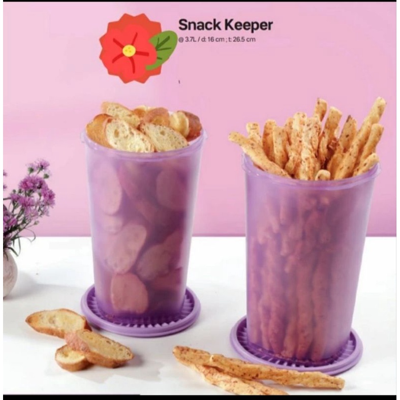 Snack keeper ungu Tupperware