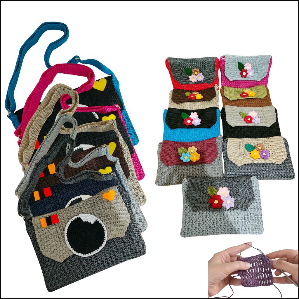 Tas Selempang Rajut Wanita PEGE Dorthea  - PG 8952