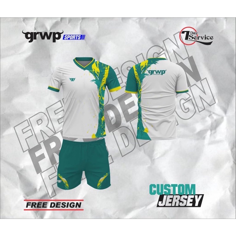 Jersey stelan custome bola futsal volley badminton