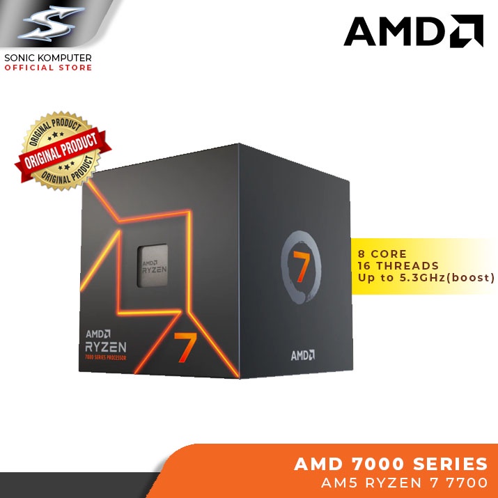 AMD RYZEN 5 7700 CPU Processor AM5