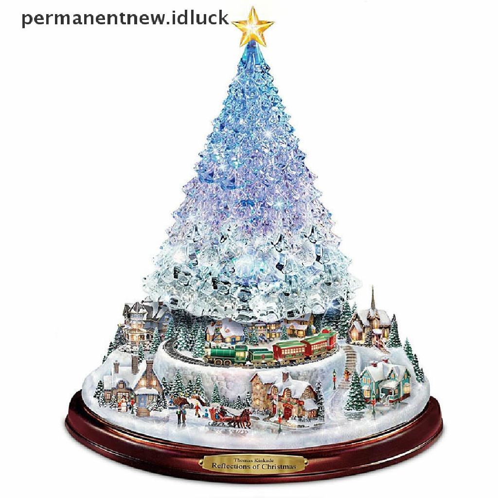 [luckypermanentnew] 20x30 cm Natal Pohon Kristal Santa Claus Snowman Rotag Patung Jendela Tempel Stiker Musim Dingin Pesta Tahun Baru Dekorasi Rumah [ID]