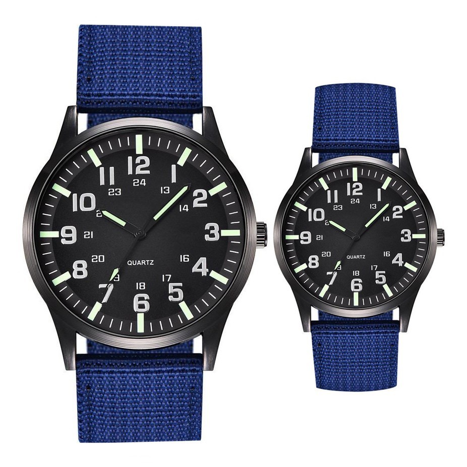 ✅COD [BBS] Jam Tangan Analog Pria Wanita Couple Bahan Tali Kain Kanvas Fashion Nylon Grosir Casual Sport GEM02