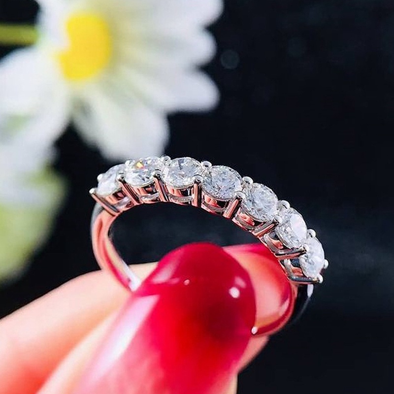 Mempesona Cubic Zirconia Rings Tunangan Jari Aksesoris Untuk Wanita Kualitas Tinggi Warna Perak Band Baru Fashion Perhiasan