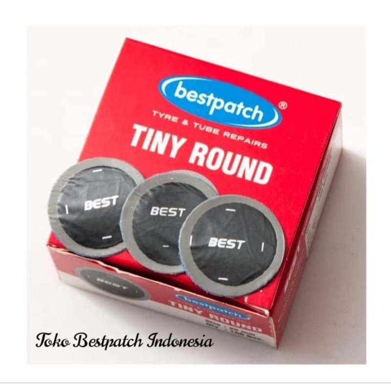 Bestpatch Tiny Round 25mm (Karet Tambal Ban Dalam) Per Setengah kotak Isi 50 Lembar Belum termasuk l