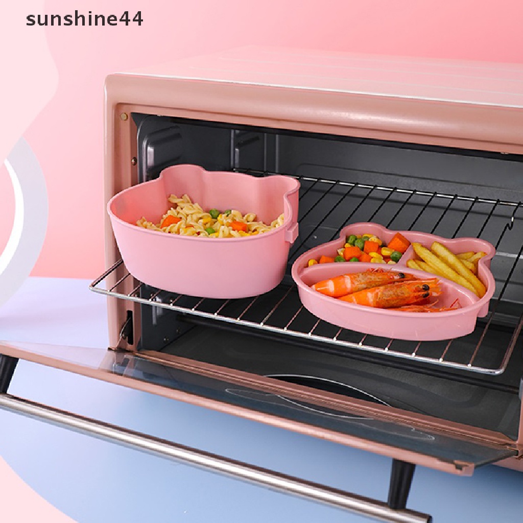 Sunshine Lunch Box 2layer Microwave Sealing Bento Box Wadah Makanan Dengan Peralatan Makan.