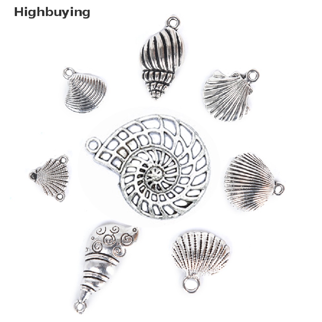 Hbid 17Pcs/Set Tibet Perak Kerang Bintang Laut DIY Ch Liontin Temuan Perhiasan Glory