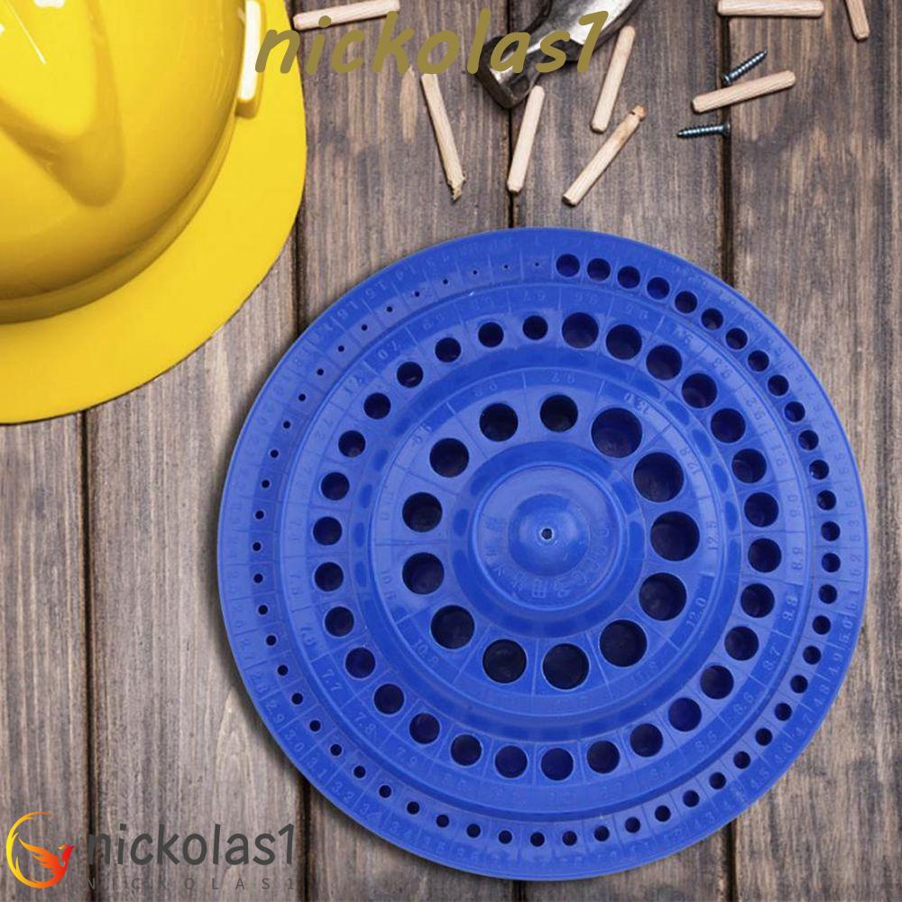 Nickolas1 Tempat Penyimpanan Mata Bor Awet Dapat Menahan 100Pcs Alat Lubang Plastik