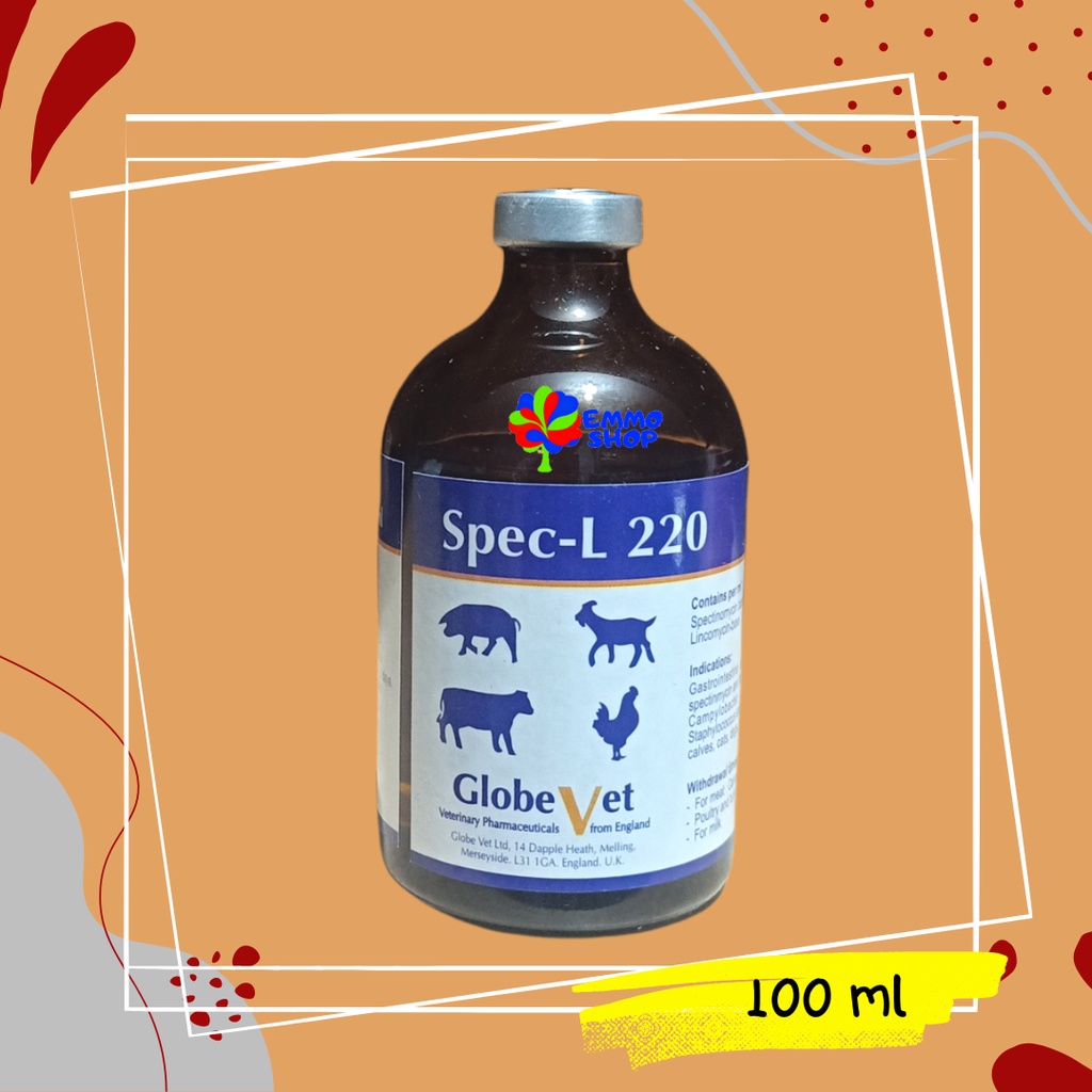 Spec-L 220 Obat Injeksi Infeksi Saluran Pernafasan Hewan Ternak Unggas Spec L 220
