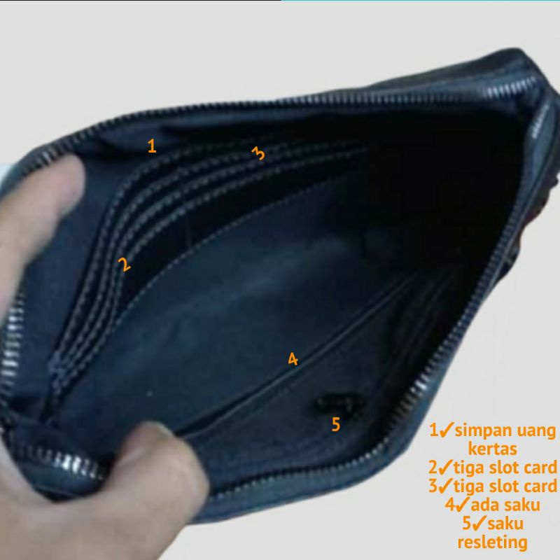 clutch tas tangan handbag dompet kulit sintetis elte official