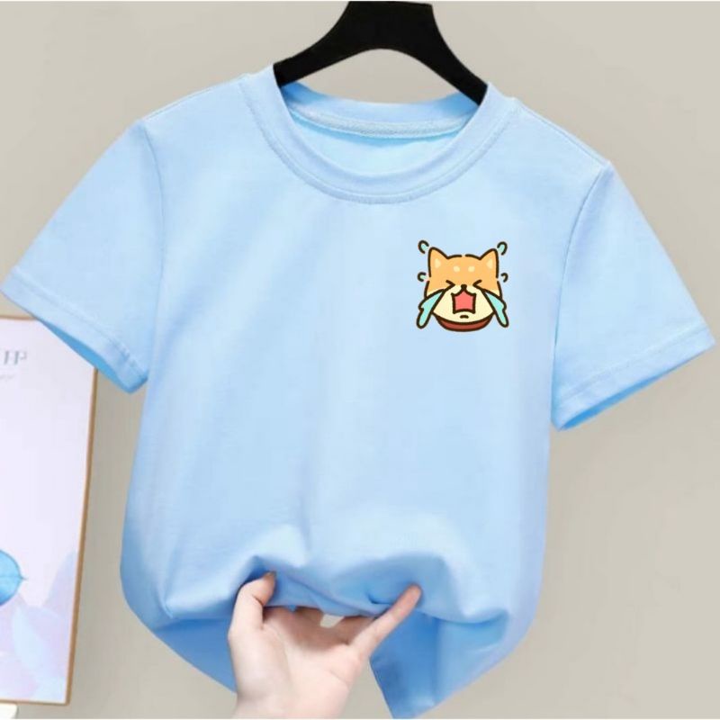 Kaos Anak Umur 2 Sampai 10 Tahun Baju Kaos Distro Anak Unisex Gambar Baby Doggy Cry Baju Anak Laki Laki &amp; Perempuan