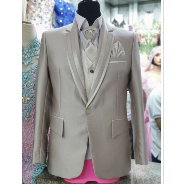 JAS WEDDING CREAM/jas pengantin pria cream/jas formal premium