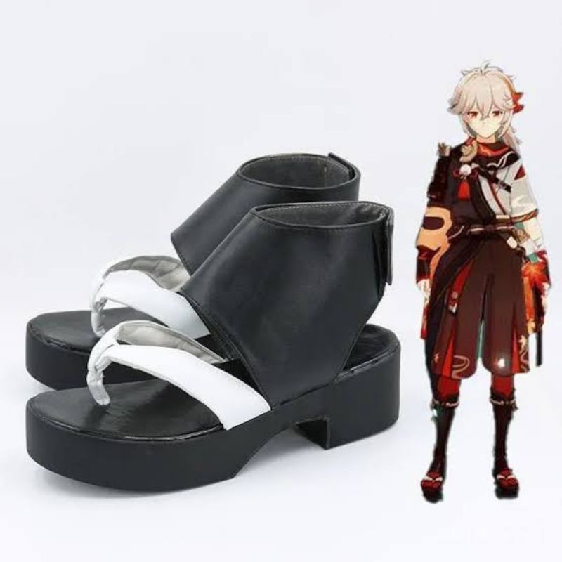 Sandal Cosplay Geta Kaedehara Kazuha / Sandal Genshin Impact Shoes Sepatu Geta Bakiak/Kazuha Inazuma