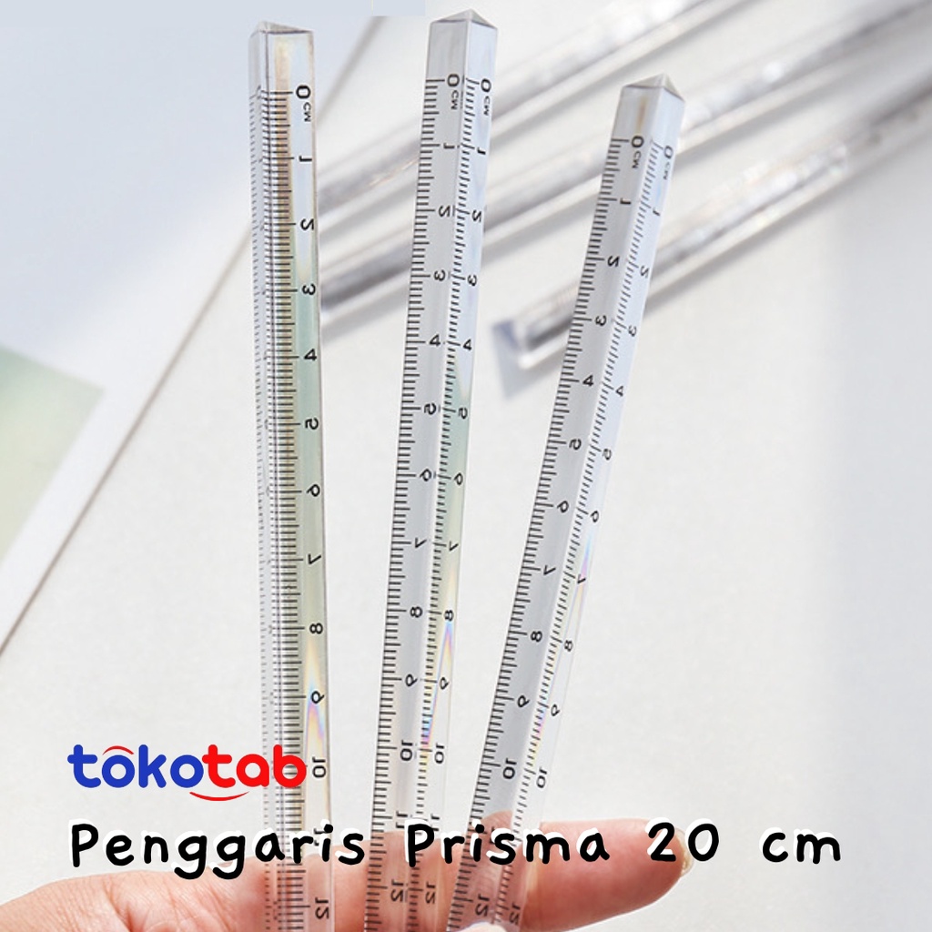 

Tokotab - Penggaris Segitiga Transparan Plastik Stationery Sekolah Kantor Pengukur Segitiga 20Cm Alat Tulis Penggaris Tiga Dimensi/ Penggaris Prisma Transparan