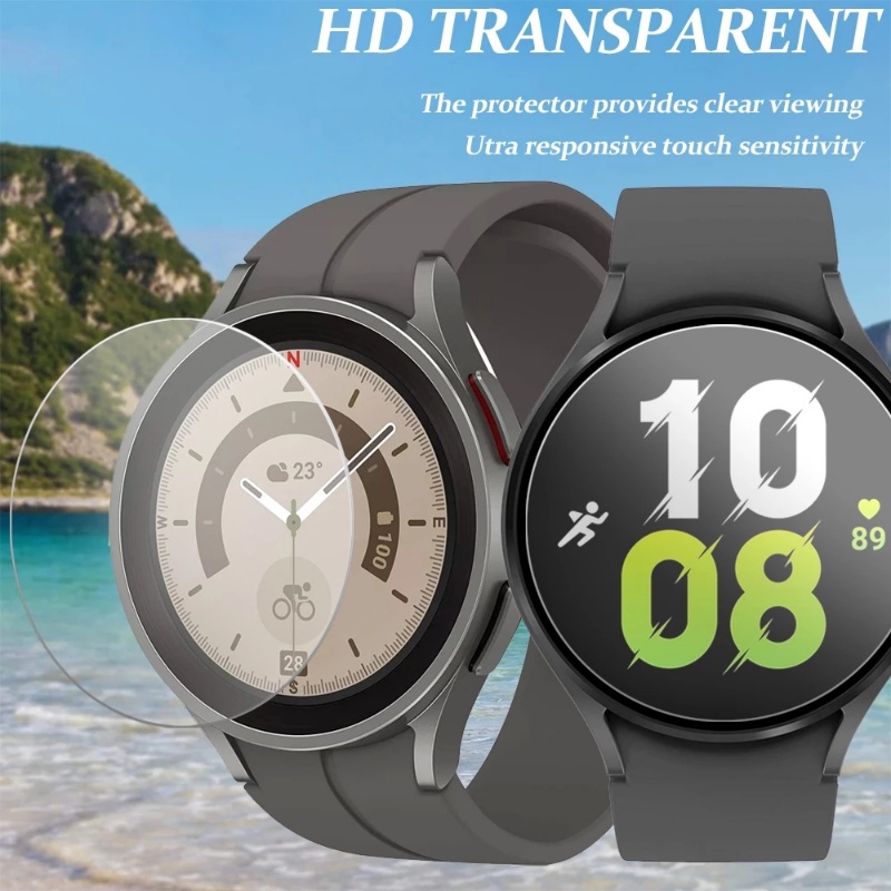[Harga Grosir]Pelindung Layar Tempered Glass HD Transparan Anti Gores Ultra Tipis Untuk Samsung Galaxy Watch 5 Pro