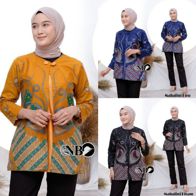 ATASAN BATIK WANITA BLOUSE SERAGAM KANTOR BAHAN KATUN HALUS ADEM