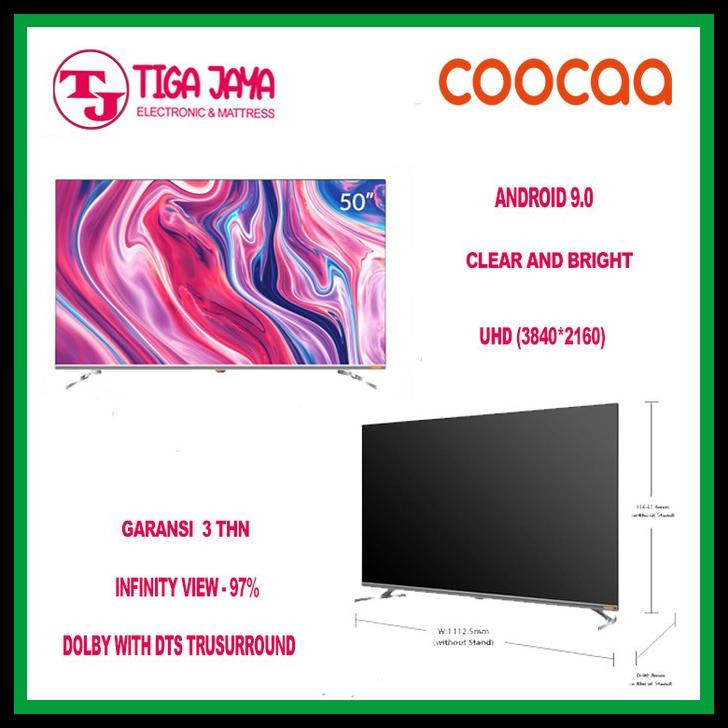 Coocaa 40S6G Led Tv 40 Inch Uhd 4K Android 9 Tv 40S6G Cooca