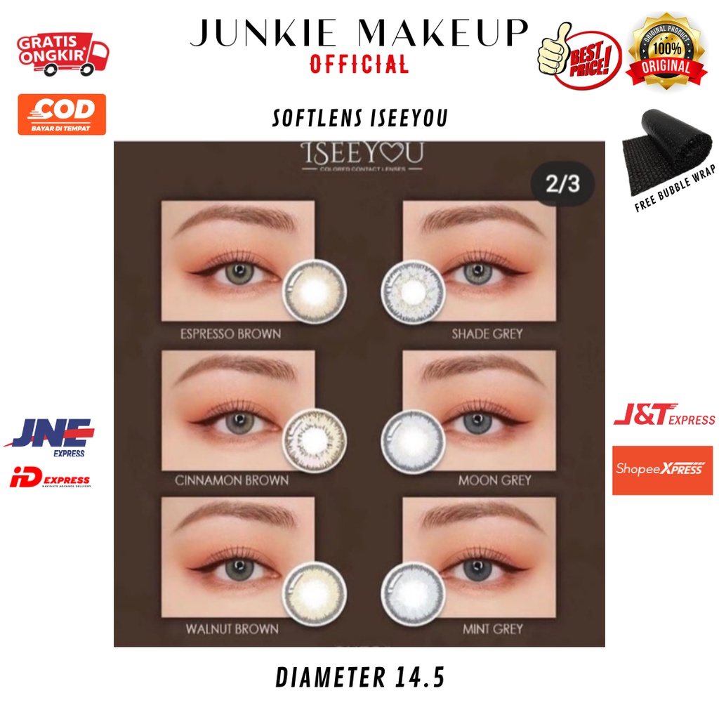 Softlens I See You Omega Diameter 14.5 Espresso Brown Cinamon Brown Walnut Brown Mint Grey Cinnamon 