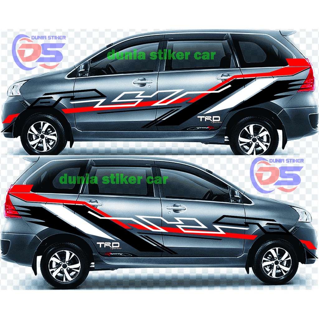 STIKER CUTTING MOBIL XENIA AVANZA STIKER STRIPING TRD SPORTIVO STIKER MOBIL AVANZA XENIA GREY