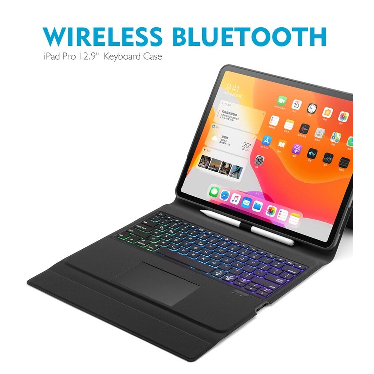 Case Keyboard iPad Gen 10th 10.9 inch 2022 Touchpad TRIPLEDI Wifi Leather Flip Casing Backlit Book Cover Folio
