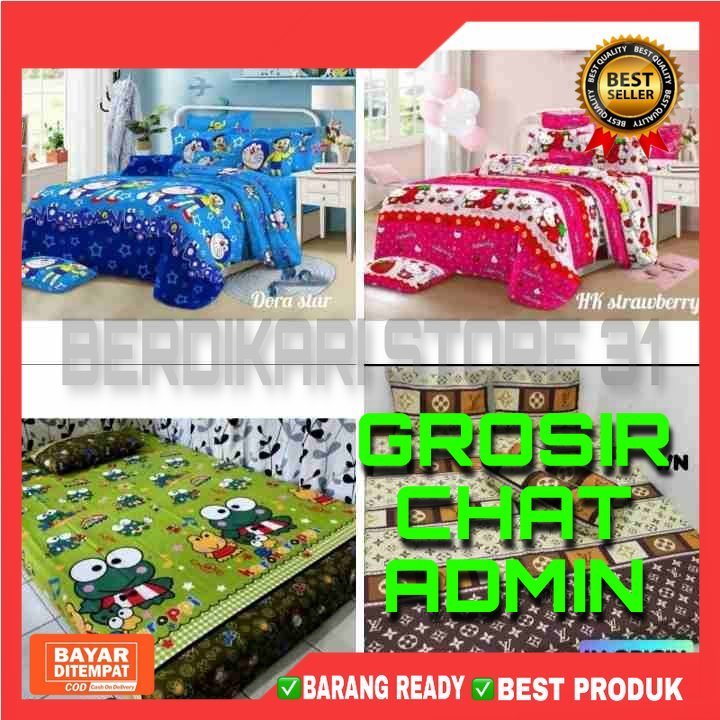 [BS] SPREI HOMEMADE 180 X 200 + 2 SARBAN 2 SARGUL