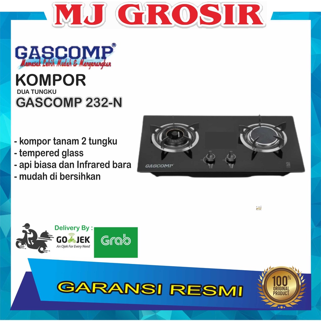 KOMPOR 2 TUNGKU GASCOMP 232 N 232-N KOMPOR TANAM