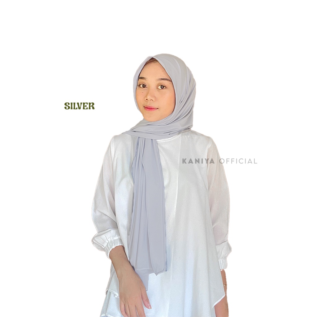 Kaniya Official - Pashmina Kaos Jersey / Pashmina Jersey-P Jersey Silver