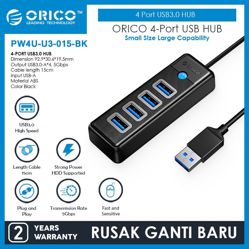 Orico PW4U-U3-015 USB HUB 3.0 4Port