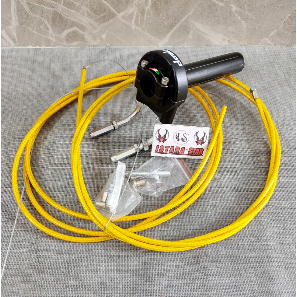 selongsong gas  2kabel plus kabel gas carbon KUNING