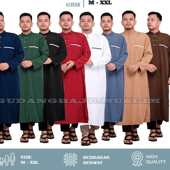 TJS.23Ja23ᶜ ◦ Jubah gamis pria / baju gamis pria dewasa / baju muslim pria dewasa / jubah pria / gam