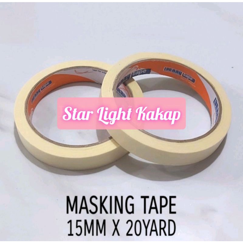 

BERRY Masking Tape / Isolasi Kertas 15mm x 20Y