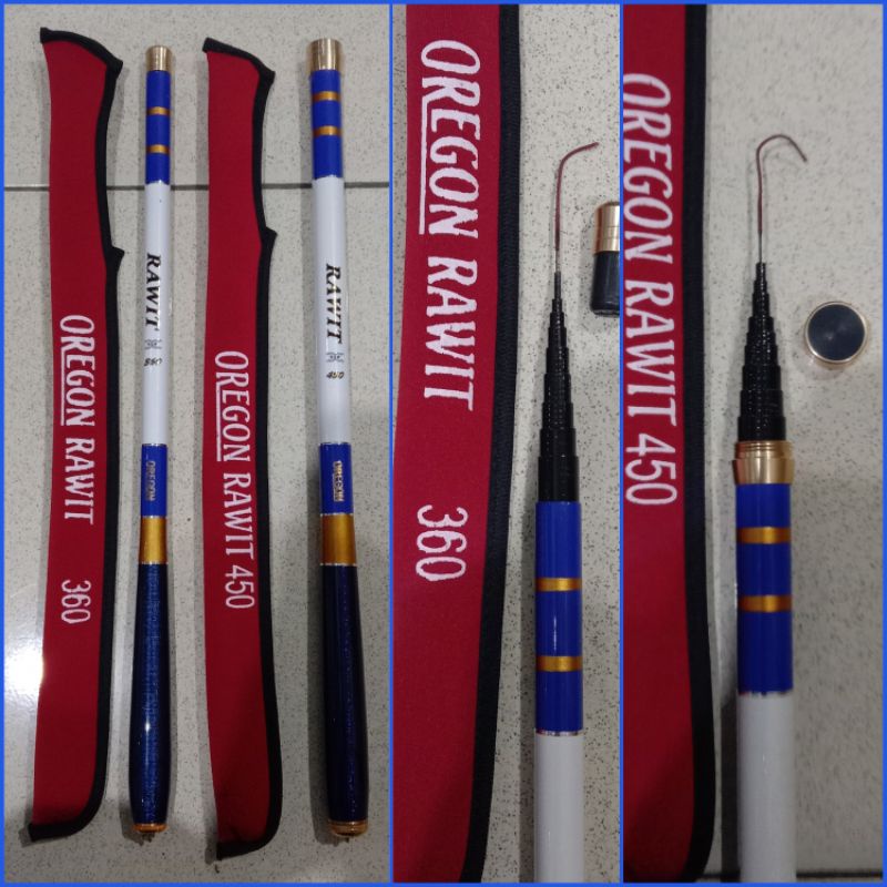 Joran Tegek Oregon Rawit 270/300/360/450 Carbon Ruas Pendek