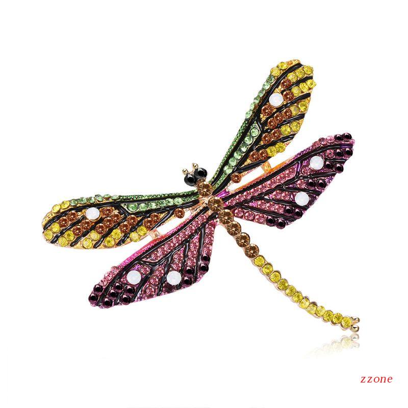 Zzz Capung Bros Serangga Warna-Warni Fashion Charms Perhiasan Lencana Perjamuan Syal Pin