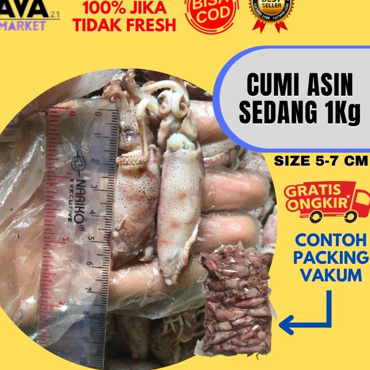 

♚ Cumi Asin Fresh Ukuran Sedang 1 Kg ♦