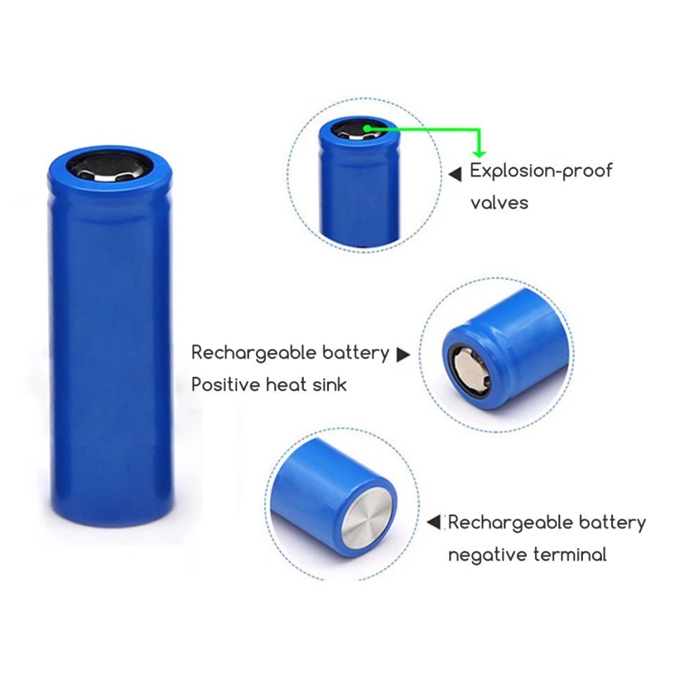 [HKL] Baterai Charger 18650 Kapasitas 3400 mAh / Charger Baterai 18650 4 Slot / Baterai Rechargeable / Baterai Bisa Di Isi Ulang