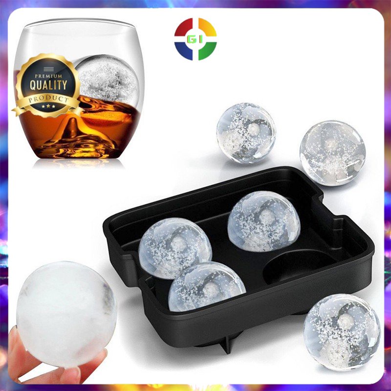 Cetakan Es Batu Ice Ball Maker Silicone Black