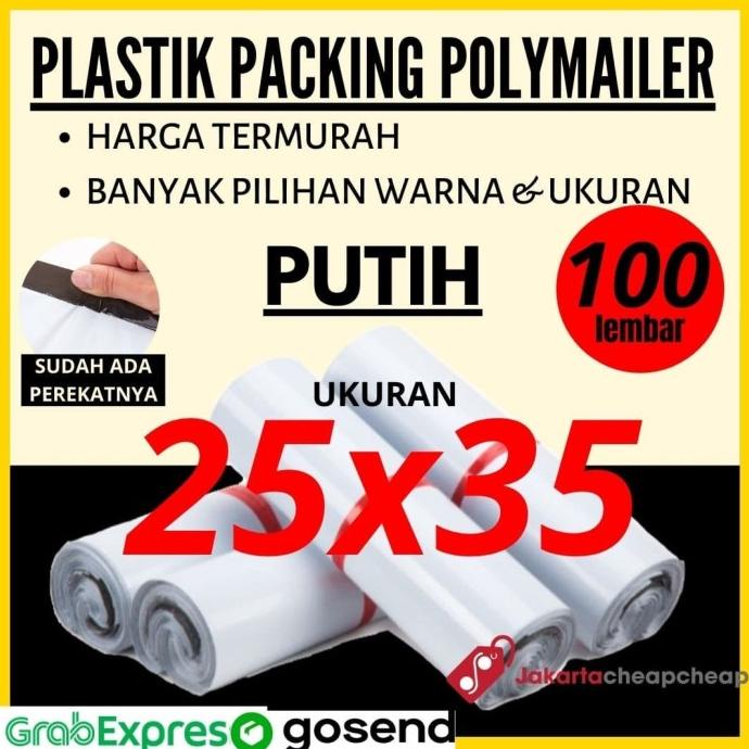 

Plastik Packing Polymailer 25x35 Putih Amplop Packing Online Termurah