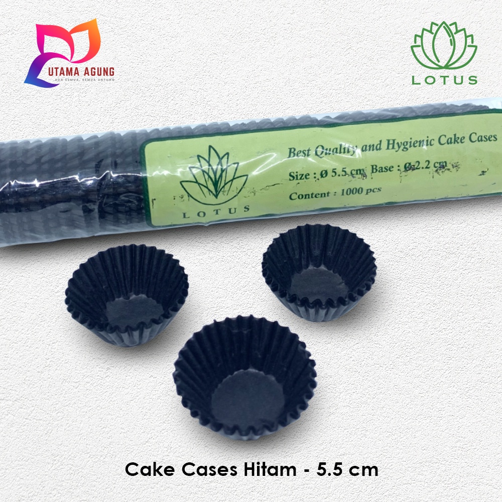 

LOTUS Paper Cup Cake Kertas Kue 5.5cm Hitam 1000pcs