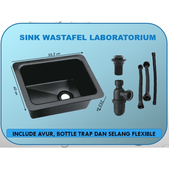 SINK WASTAFEL LABORATORIUM/ LAB SINK/ SINK POLYPROPYLENE