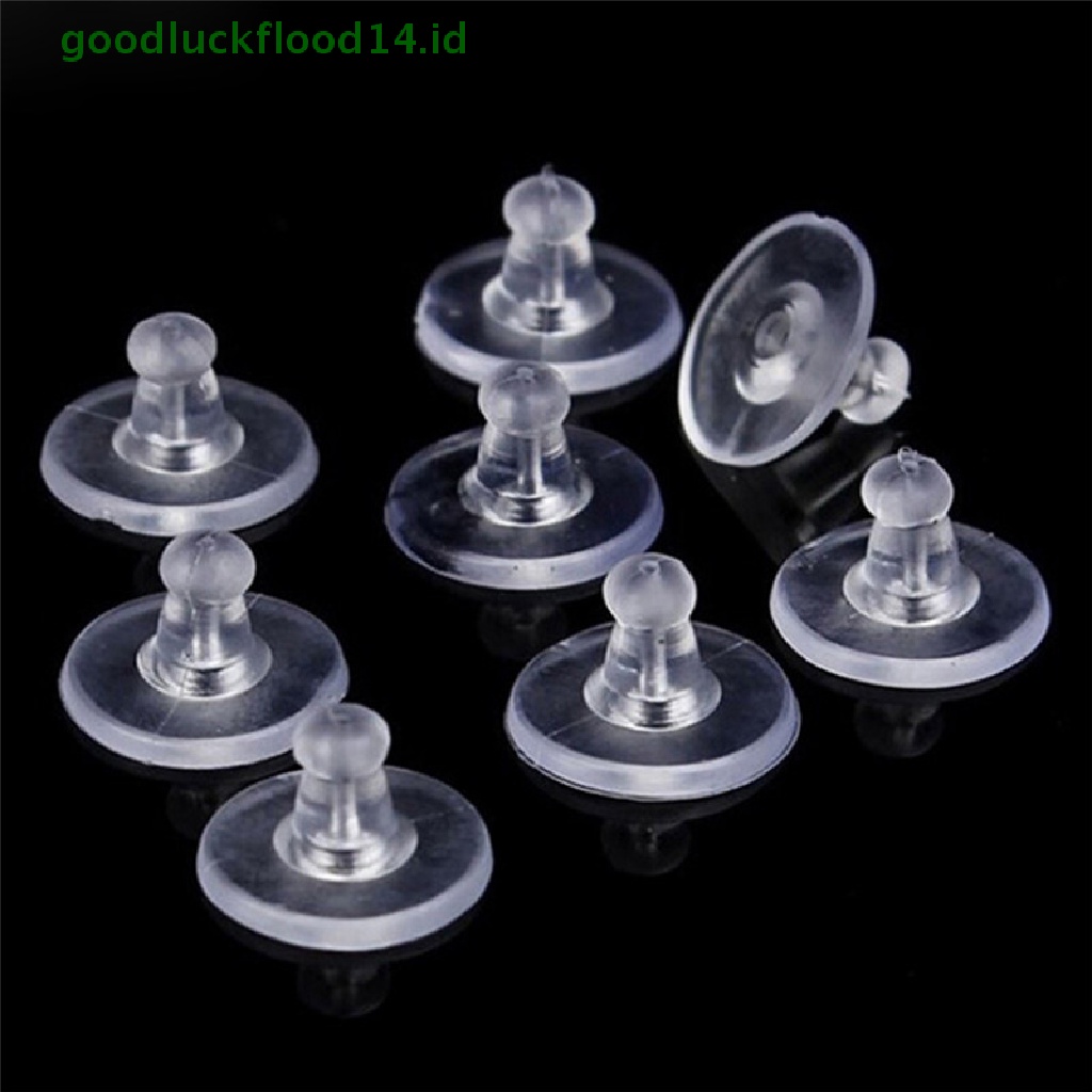 [GOOGFOUR] 50pcs Karet Heavy Duty Earring Backs Sleeves Holders Stoppers Silikon Mur Lembut [TOP]